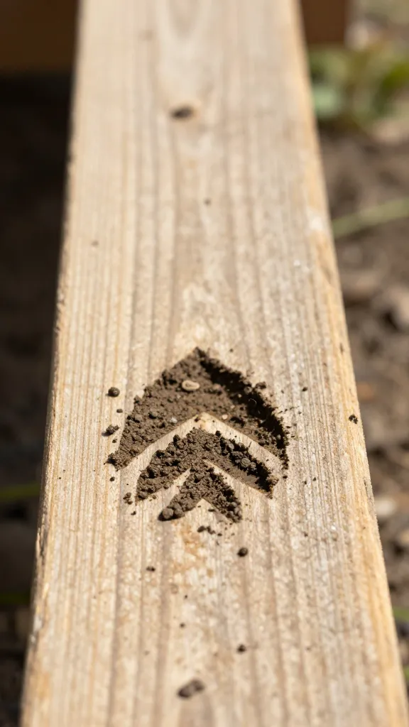 muddy opossum track on wooden coop ramp, macro