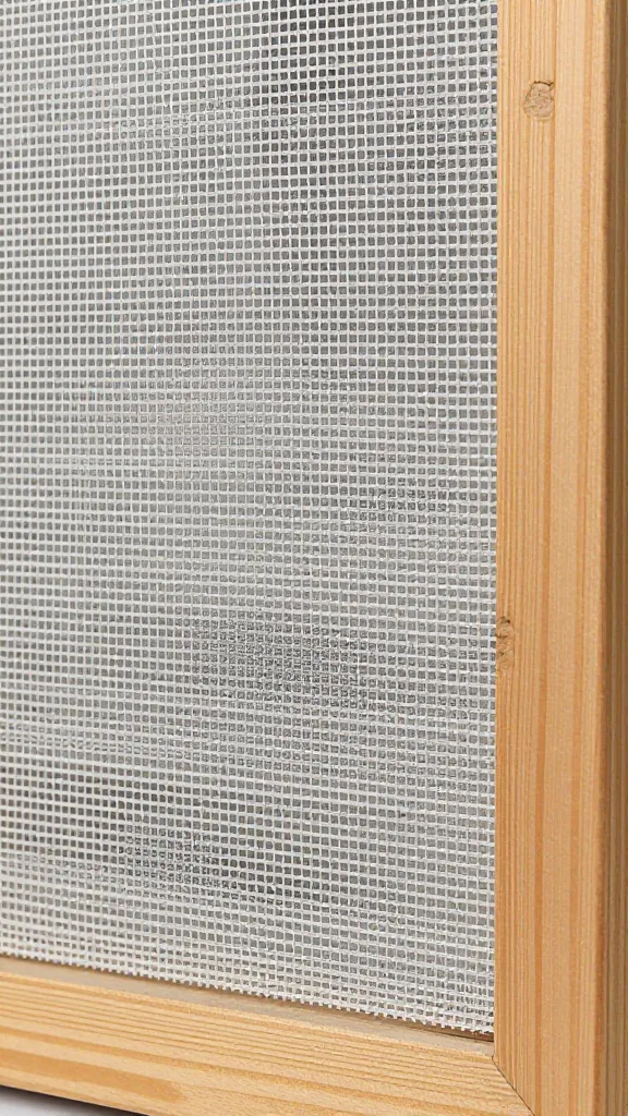 closeup of 1/2-inch hardware cloth mesh on wooden frame