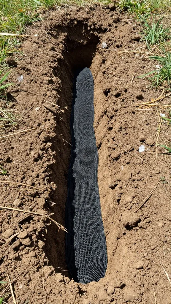 buried hardware cloth trench at run perimeter