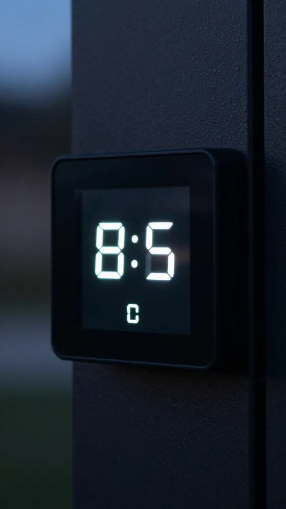 automatic coop door timer display at dusk