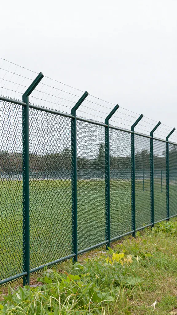 six-foot coyote-proof fence top with wire overhang