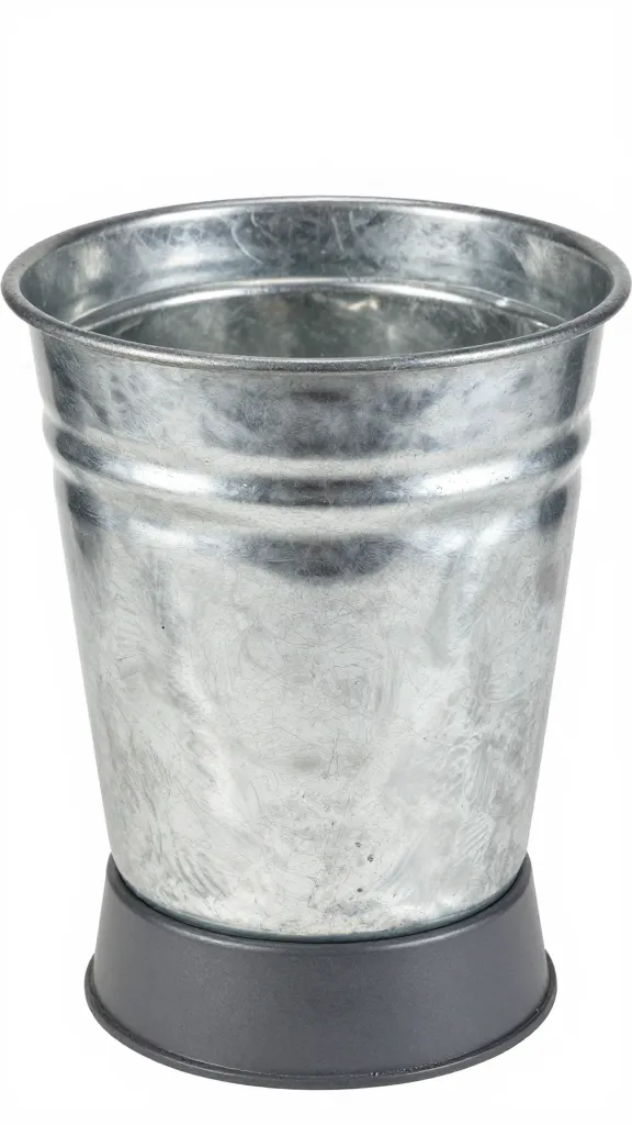 galvanized chicken waterer with heated base, closeup