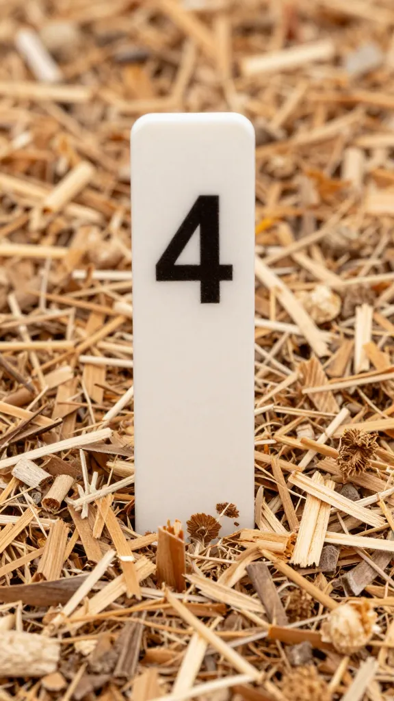 pine shavings bedding depth marker at 4 inches
