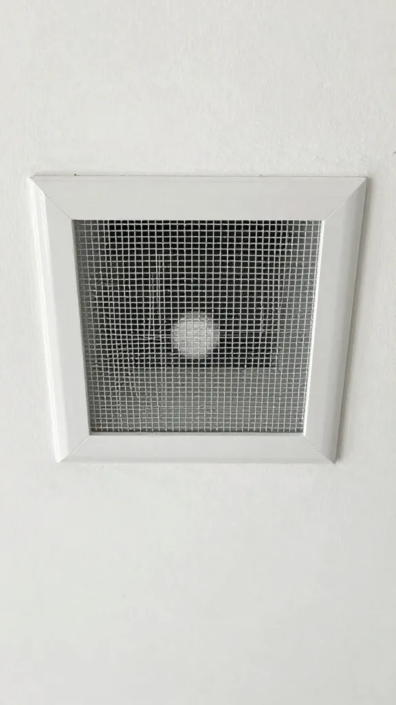 hardware cloth ventilation vent near ceiling