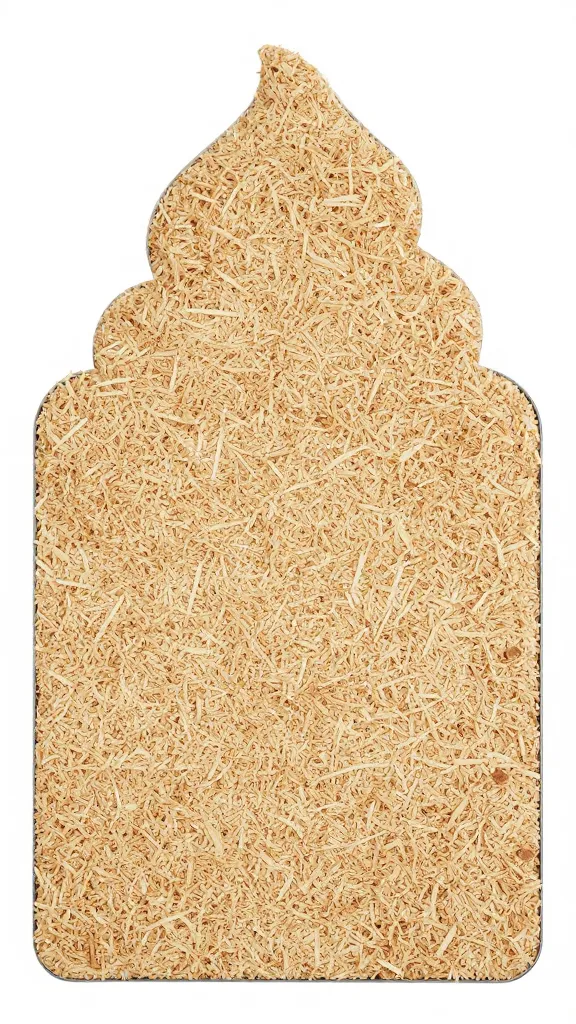 removable poop board with fresh pine shavings