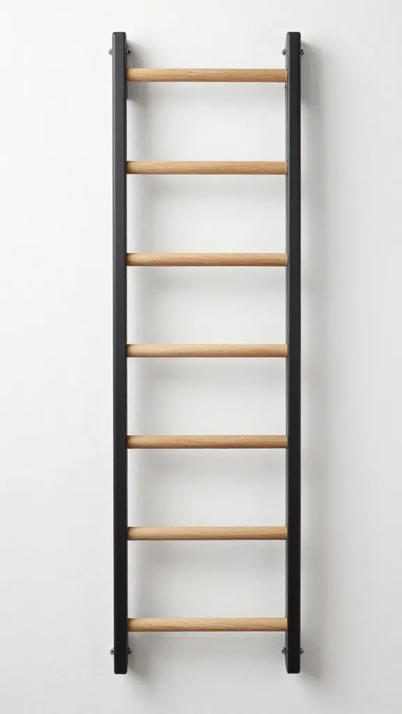 wall-mounted roost ladder rungs evenly spaced