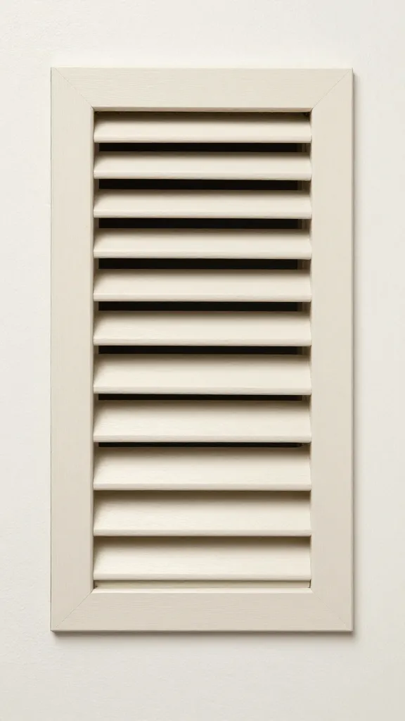 single wall vent with baffle, painted pine