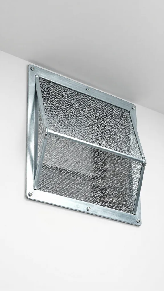 exterior soffit vent with galvanized mesh
