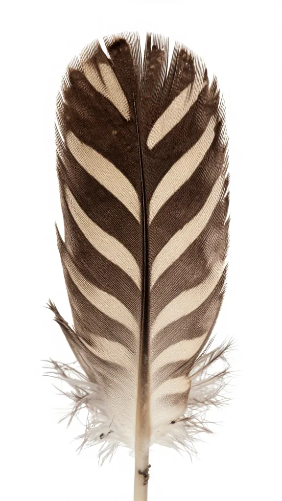 Barred Rock feather macro, clean zebra barring
