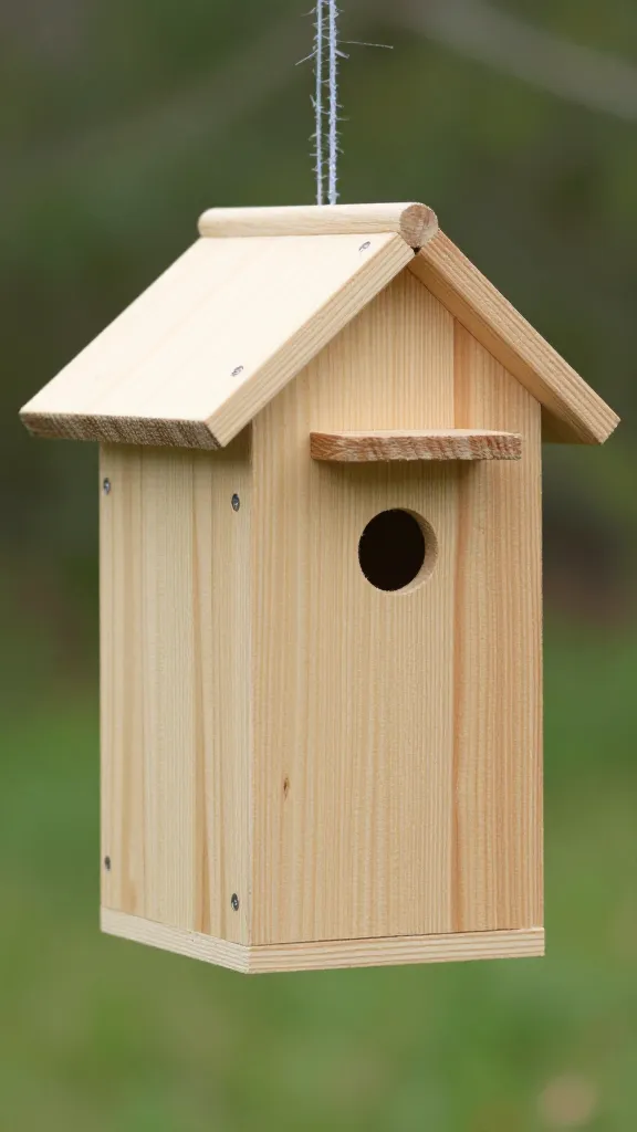 single wooden nest box with fresh straw