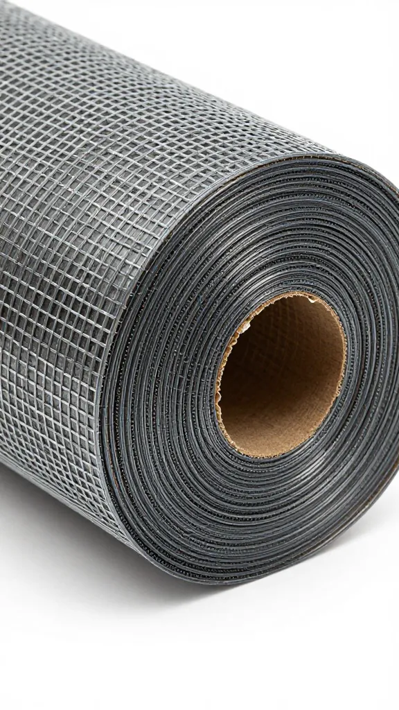 roll of half-inch hardware cloth, tight closeup of mesh