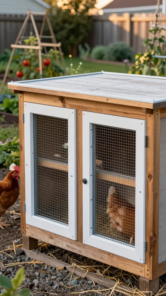 Framed Windows with Hardware Cloth: Safe Venting that Looks Custom for a backyard chicken coop