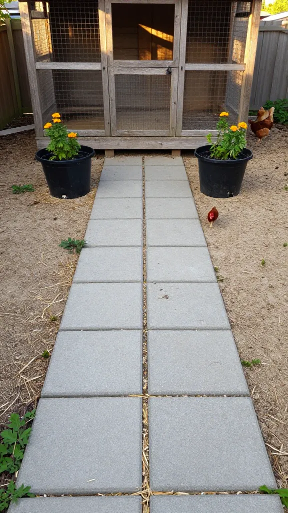 Path + Planters at the Coop: $52 and 40 Minutes Changed the View