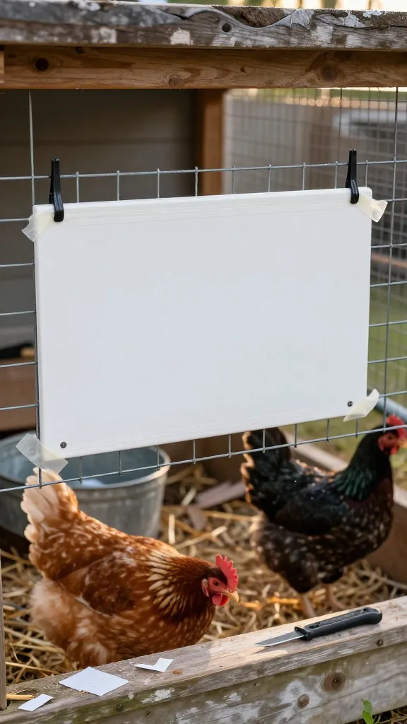 Stencil Vinyl on Corrugated Plastic: The $11 Rental-Friendly Option for a backyard chicken coop