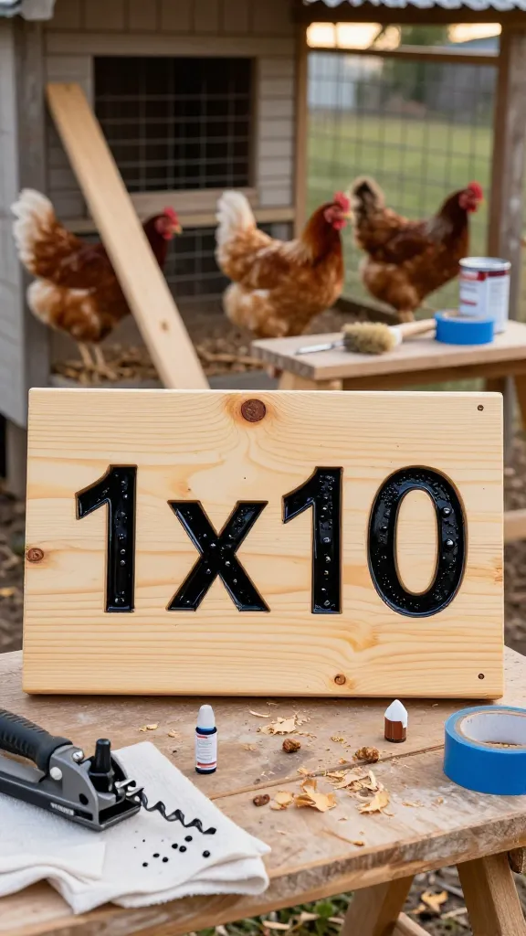 Routered Letters in a Pine Board: If You Want It Forever for a backyard chicken coop
