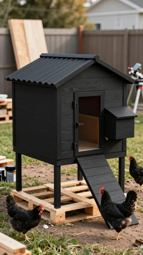 The Budget Black Look: Pallet Frame, Smart Skins, Real Math for a backyard chicken coop
