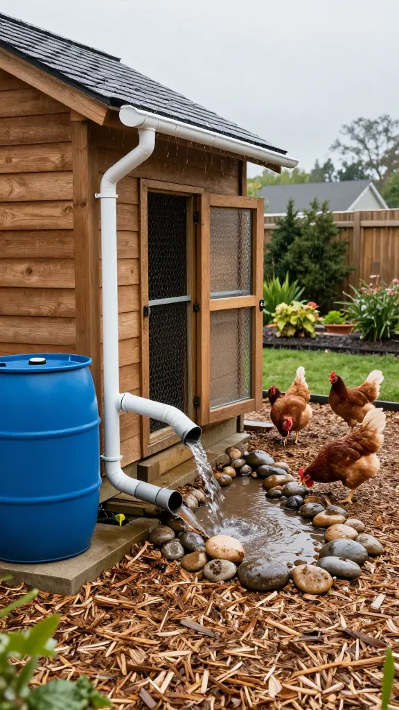 Coop Gutter + Splash Line: Move Roof Water, Lose the Bog