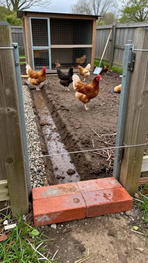 The Cheap Swale and Step-Down Pad: Regrade Without Hiring a Bobcat for a backyard chicken coop