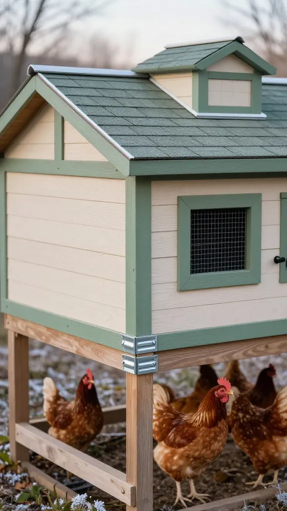 Painted Vent Baffles and Soffits: Airflow You Won't Regret Photographing for a backyard chicken coop