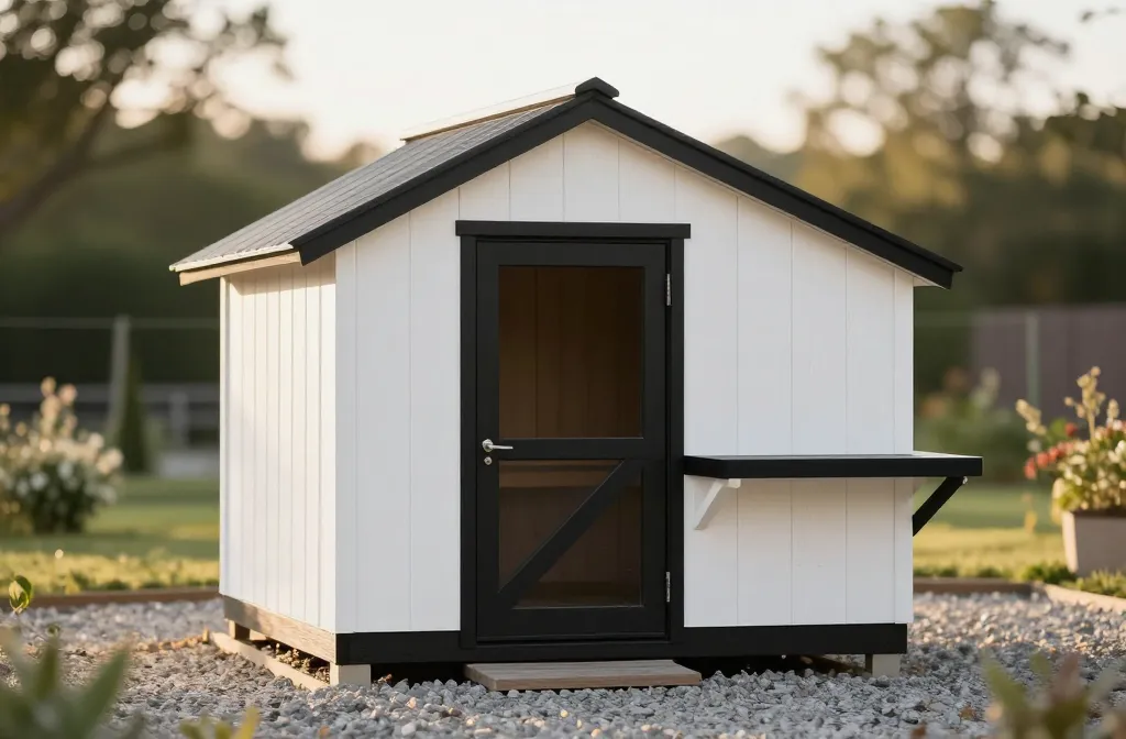 8 Modern Farmhouse Chicken Coop Ideas — Black Trim and Clean Lines