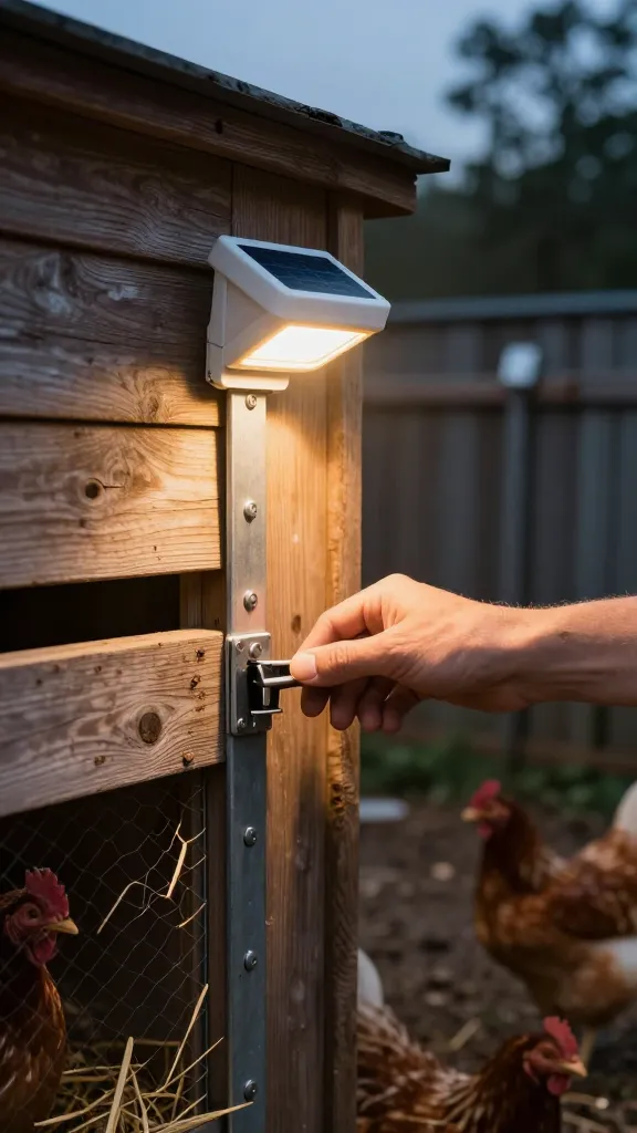 The $9 Solar Path Light That Makes Lock-Up Less Fumbly for a backyard chicken coop