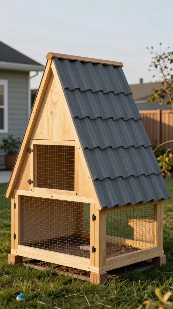 A-Frame Chicken Coop Silhouette: Clean Lines, Small Footprint