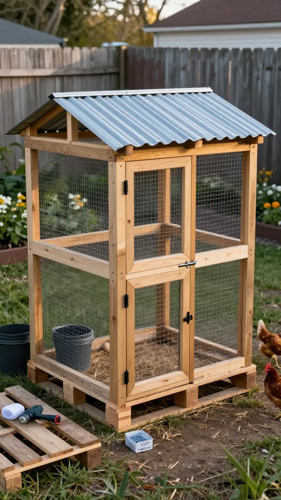 The Pallet-Frame Chicken Coop: Free Lumber, $160 That Actually Matters
