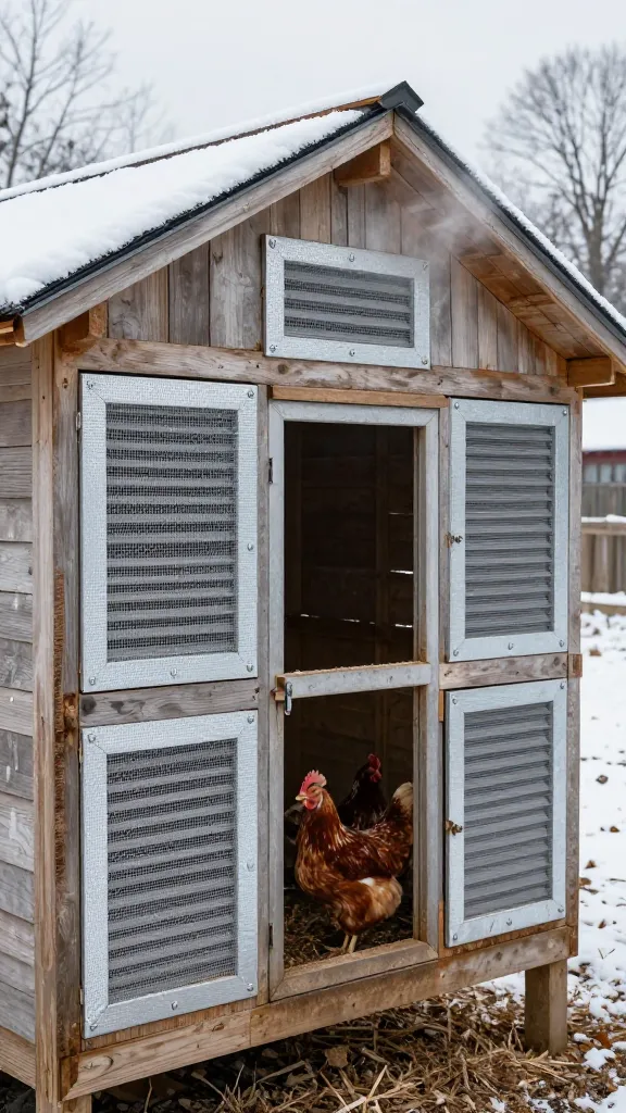 Ventilation That Doesn't Draft Birds: $60 in Vents, Zero Frostbite for a backyard chicken coop