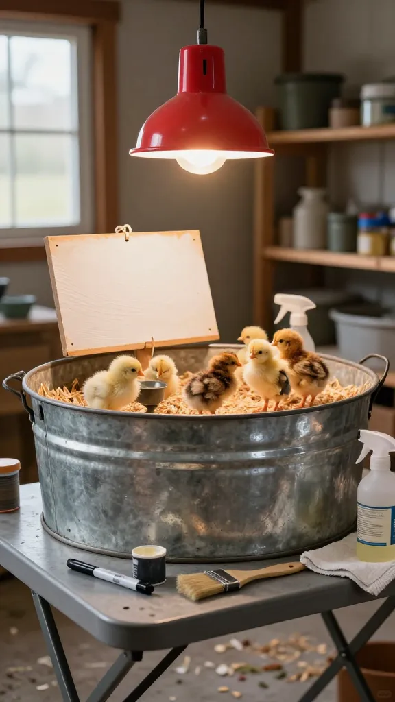 'Brooder: Hands Clean' - The Reminder That Kept Chicks Well for a backyard chicken coop