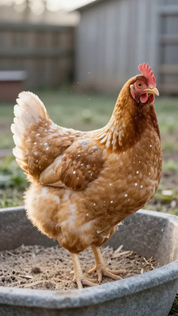 Sprinkle, The Feather Pattern You Could Set Your Watch By for a backyard chicken coop