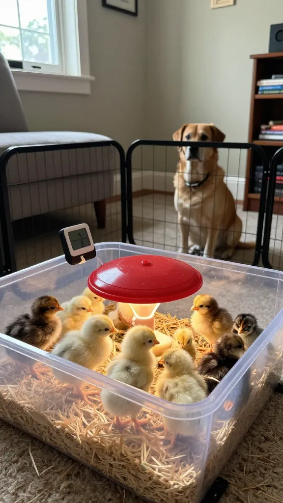Brooder Placement: Heat Stays In, Dust Stays Out for a backyard chicken coop