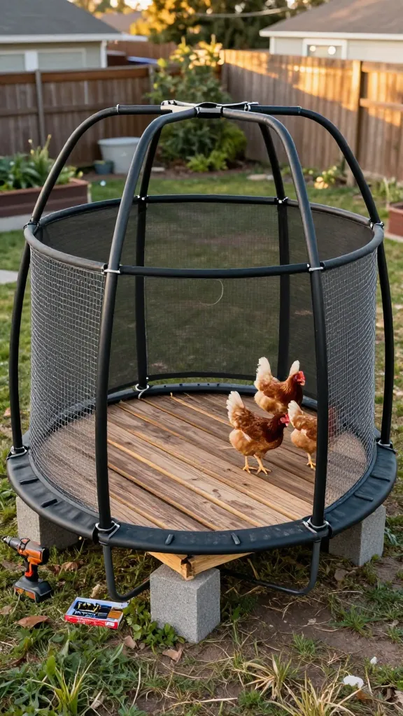 Flip-and-Slab Coop: Hanging Floor That Doesn't Rot Out